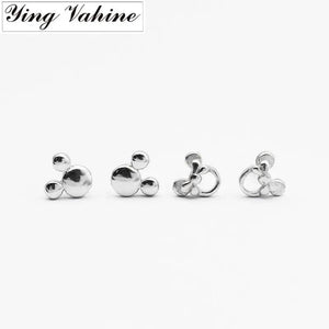 925 Silver Mickey & Minnie Stud Earrings for Girls Kids Birthday