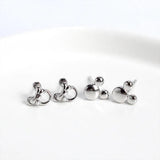 925 Silver Mickey & Minnie Stud Earrings for Girls Kids Birthday
