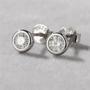 0.3ct Moissanite Stud Earrings 925 Silver D Moissanite Jewelry