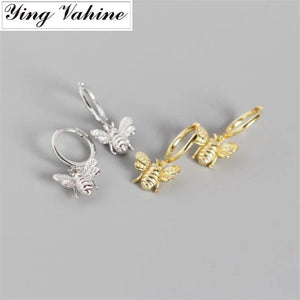 925 Silver Honeybee Pendant Stud Earrings