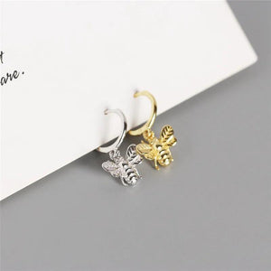 925 Silver Honeybee Pendant Stud Earrings
