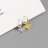 925 Silver Honeybee Pendant Stud Earrings