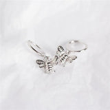 925 Silver Honeybee Pendant Stud Earrings