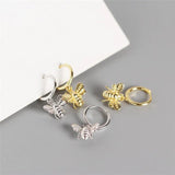 925 Silver Honeybee Pendant Stud Earrings