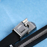 Men Rudder Silicone Mesh Link Punk Wristband Stainless Steel Bangle