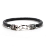 Sanskrit Leather Bracelet Wrap Bangle Men