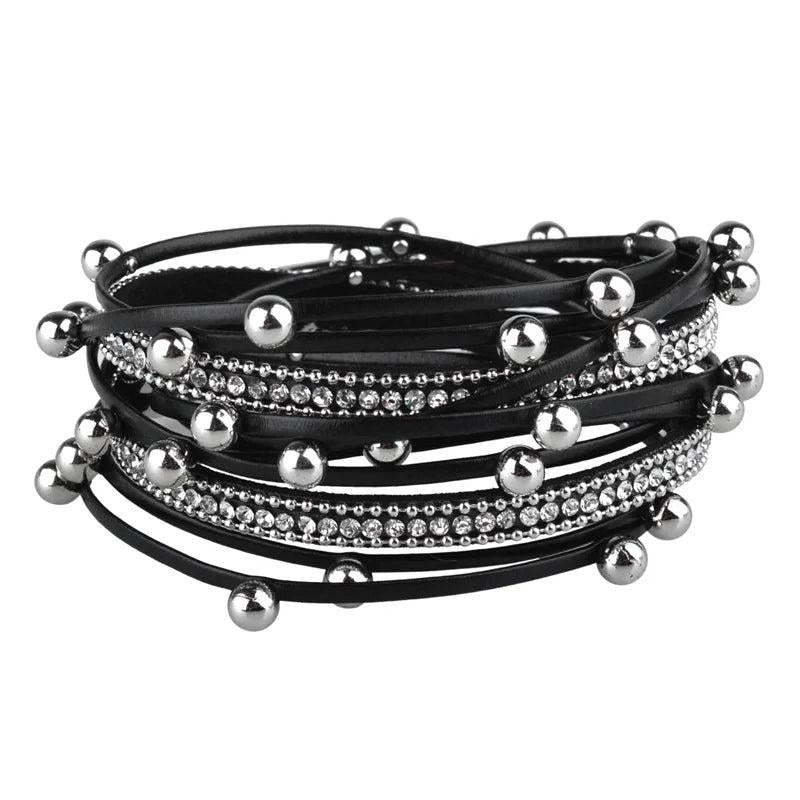 Crystal Chain Bohemian Wrap Bracelet for Women