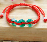 Hand-Woven Men & Women Safety Buckle Red Rope Bracelet