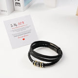 Love You Forever Leather Braided Bracelet for Men