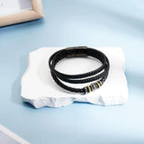 Love You Forever Leather Braided Bracelet for Men