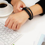 Love You Forever Leather Braided Bracelet for Men