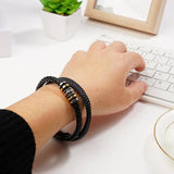 Love You Forever Leather Braided Bracelet for Men