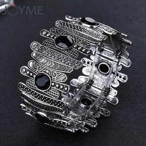 Vintage Wrap Bracelet Women Adjustable Strand Marcasite Crystal Boho