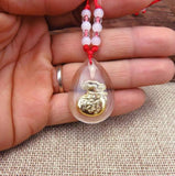 Avalokitesvara Crystal Red Rope Necklace