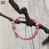 Colorful 6mm Beads Braided Wrap Bracelets For Women Girls Friendship Jewelry