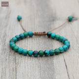 Colorful 6mm Beads Braided Wrap Bracelets For Women Girls Friendship Jewelry