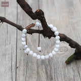 Colorful 6mm Beads Braided Wrap Bracelets For Women Girls Friendship Jewelry