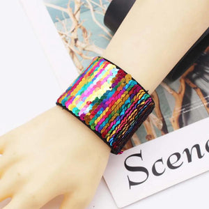 Reversible Sequin Glitter Slap Bracelets for Kids