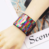 Reversible Sequin Glitter Slap Bracelets for Kids