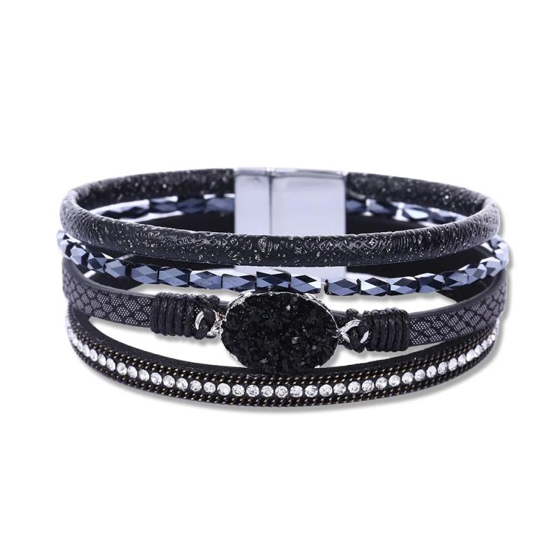 Bohemian Multilayer Leather Wrap Bracelet For Women