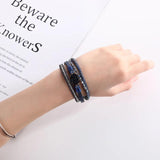 Bohemian Multilayer Leather Wrap Bracelet For Women