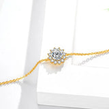 City Girls Silver Bracelet 1 Diamond Sunflower Chain Bracelet Rose Gift