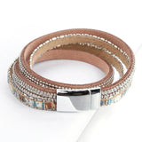 Crystal Vintage Boho Multilayer Double Wrap Bracelet Femme Jewelry