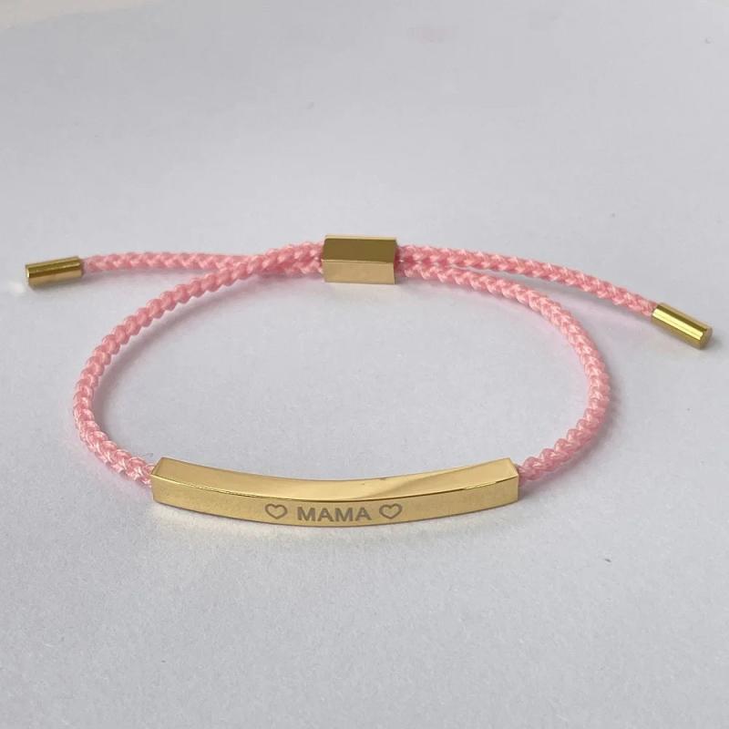 Golden Stainless Steel Mother's Bracelet Gift For Mom