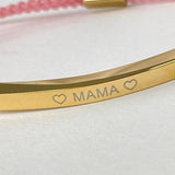 Golden Stainless Steel Mother's Bracelet Gift For Mom