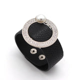 European Punk Pearl Crystal Cuff Bracelet for Women