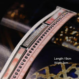 Leather Crystal Charm Bracelet Bohemian Multilayer Wide Wrap Bracelets