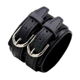 Double Belt Leather Wrist Friendship Bracelet for Men YWQR2300