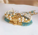 18k Plated Jesus Religious Mary Bracelet