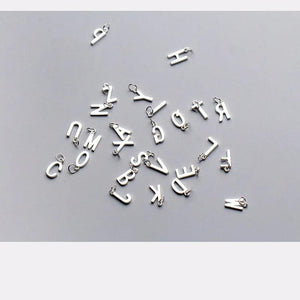 925 Silver 14-15mm A-Z Alphabet Charms DIY Jewelry Findings Letters