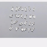 925 Silver 14-15mm A-Z Alphabet Charms DIY Jewelry Findings Letters