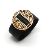 Vintage Leather Wrap Bracelet Geometric Jewelry