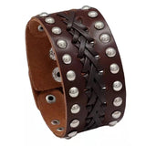 Vintage Leather Bracelet Wrap Jewelry Cuff
