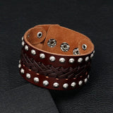 Vintage Leather Bracelet Wrap Jewelry Cuff