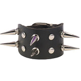 Gothic Rivet Tassel Chain Bracelet Vintage PU Leather