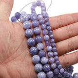 Natural Stone Purple Beads Round Loose Agat Beads 4/6/8/10/12mm