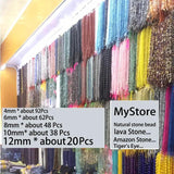 Natural Stone Purple Beads Round Loose Agat Beads 4/6/8/10/12mm