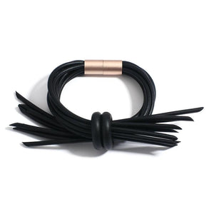 Women's Rubber Chain Charm Bracelet Adjustable Bangle Boho Jewelry