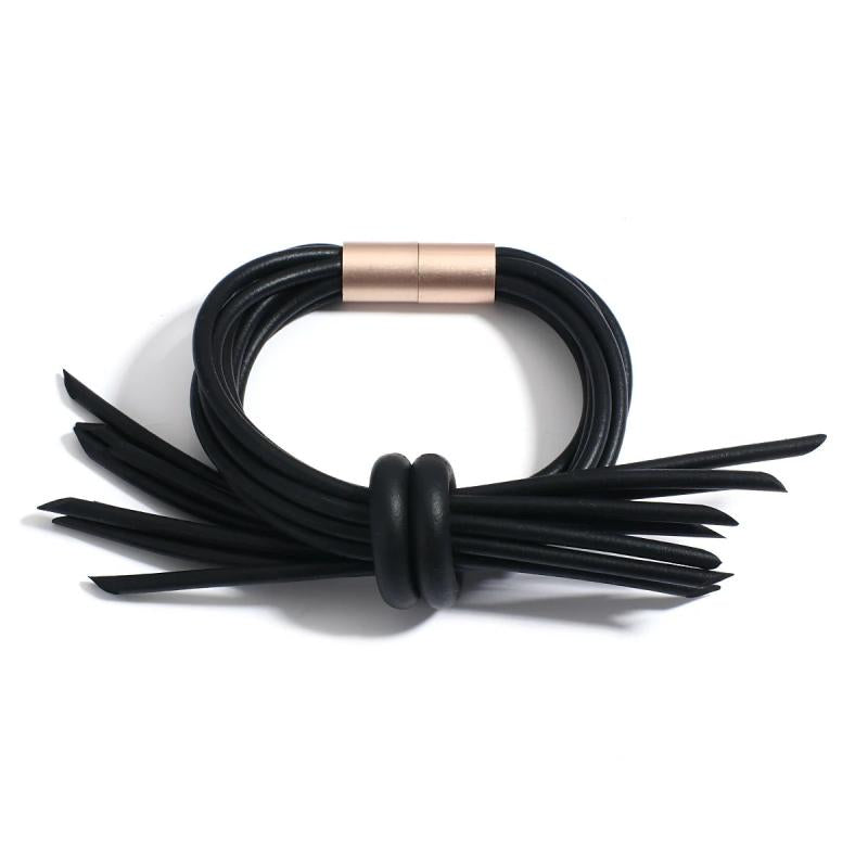 Women's Rubber Chain Charm Bracelet Adjustable Bangle Boho Jewelry
