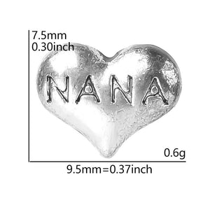20Pcs/Lot Mix Family Words Mum Mom Momo Grandkids Charms Daughter Jewelry Bulk