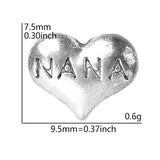 20Pcs/Lot Mix Family Words Mum Mom Momo Grandkids Charms Daughter Jewelry Bulk