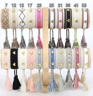 Bohemia Heart Rivet Bracelet For Women Tassel Jewelry