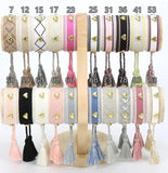 Bohemia Heart Rivet Bracelet For Women Tassel Jewelry