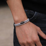 4mm Dragon Scale Rope Bracelet Stainless Steel Magnetic Bracelet
