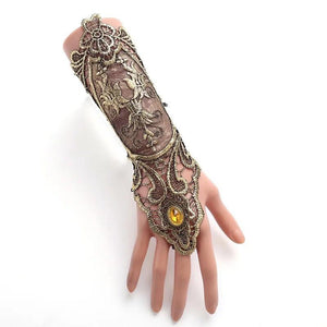 Golden Lace Arm Sleeve Oversleeve Dance Accessories