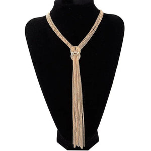Multi-layer Tassel Pendant Necklace Retro Style Women